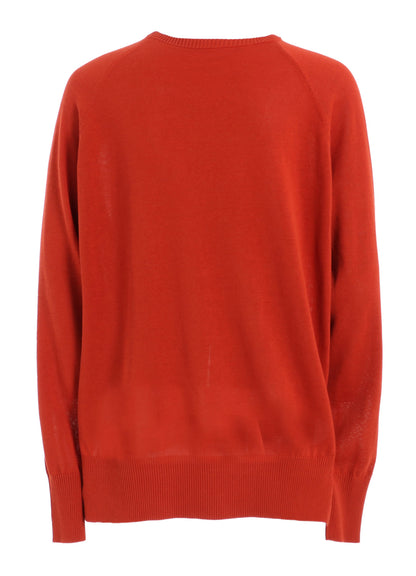 GIMA COTTON CREW NECK BACK HEM LONG KNIT