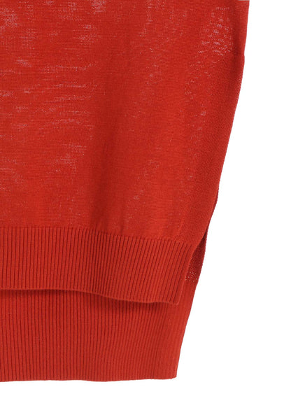 GIMA COTTON CREW NECK BACK HEM LONG KNIT