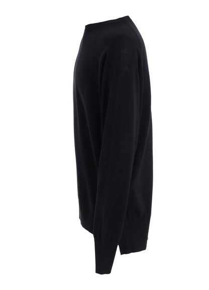 GIMA COTTON CREW NECK BACK HEM LONG KNIT