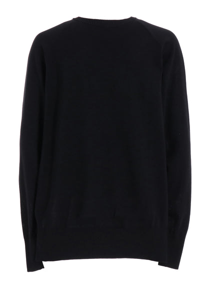 GIMA COTTON CREW NECK BACK HEM LONG KNIT