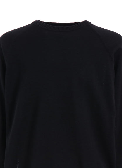 GIMA COTTON CREW NECK BACK HEM LONG KNIT