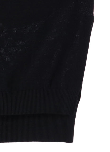 GIMA COTTON CREW NECK BACK HEM LONG KNIT