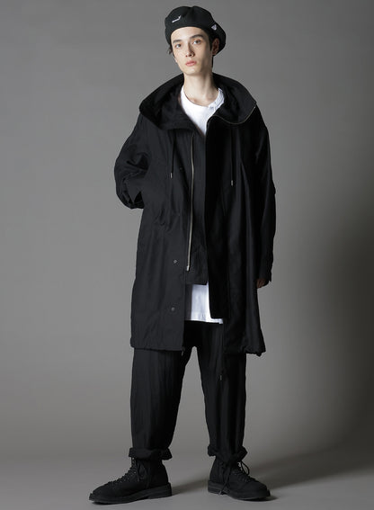 COTTON TWILL WAIST DRAWSTRING PANTS