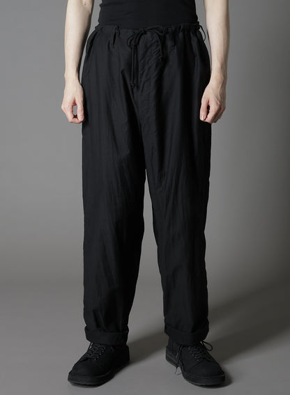 COTTON TWILL WAIST DRAWSTRING PANTS