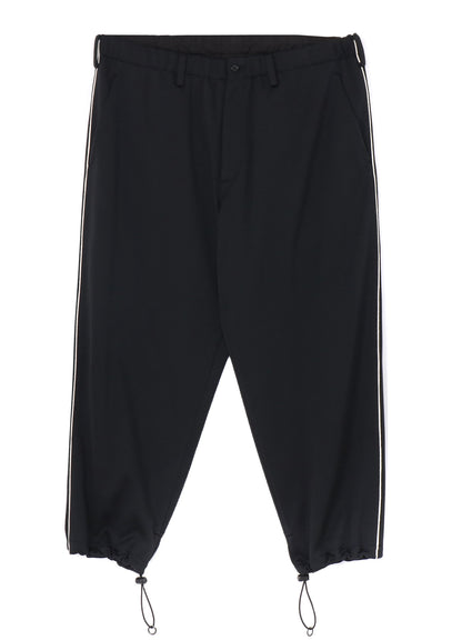 POLYESTER SMOOTH PIPING WIDE PANTS