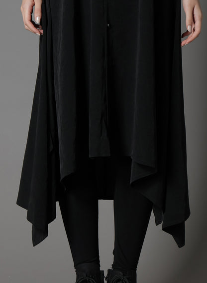 SILICON JERSEY+ CREPE DE CHINE DOCKING T-DRESS