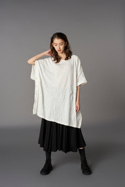 CATCH WASHER BIG T WITH SIDE BUTTONS T-SHIRT