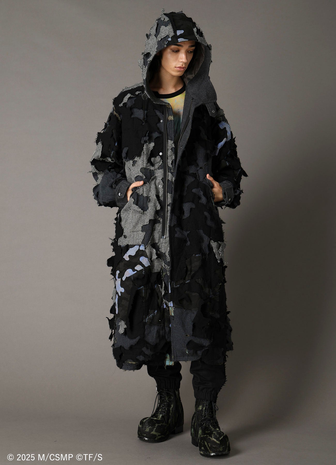 【Pre-Order】Ground Y×CHAINSAW MAN Collaborate Collection EXPLOSION CAMOUFLAGE FOODET COAT