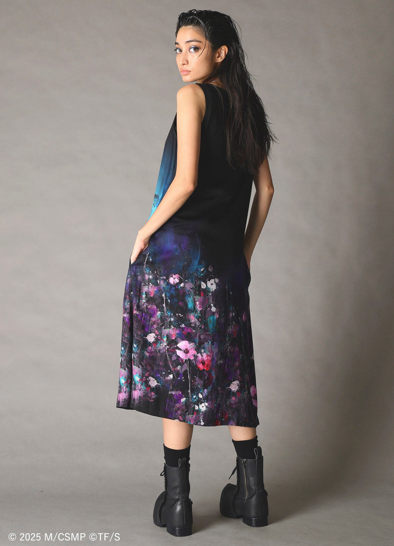 【Pre-Order】Ground Y×CHAINSAW MAN Collaborate Collection FLOWER AND BOMB GRAPHIC DRESS