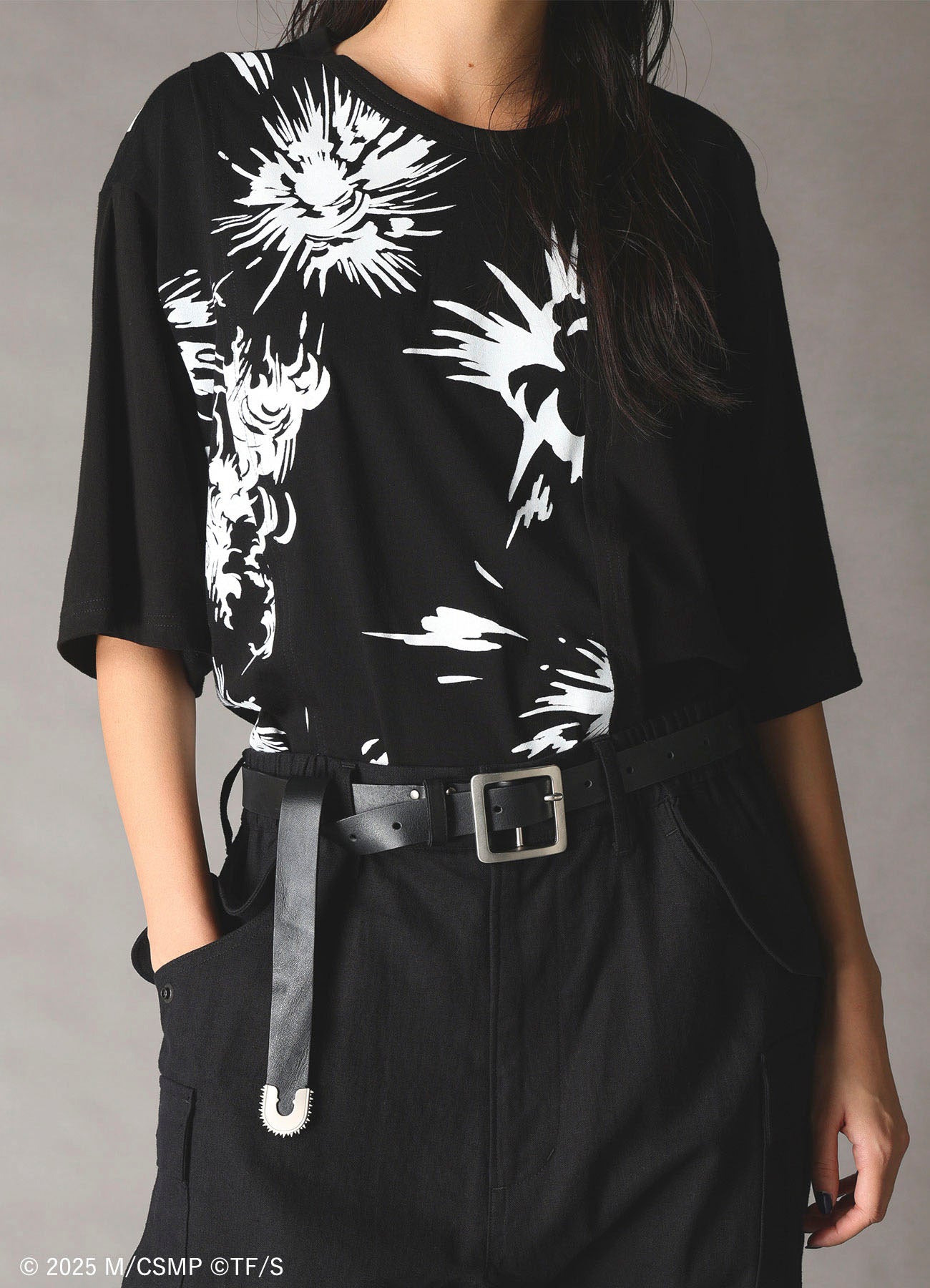 【Pre-Order】Ground Y×CHAINSAW MAN Collaborate Collection CHAINSAW LEATHER BELT SLIM VER