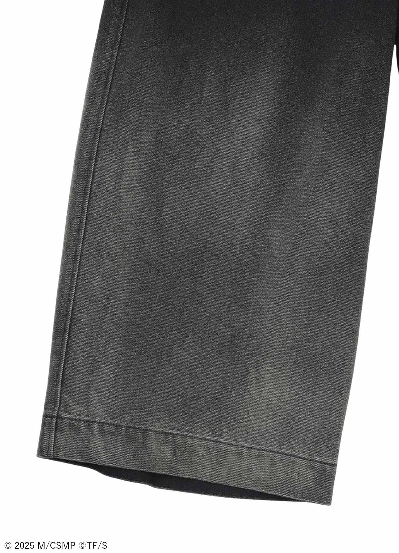 【Pre-Order】Ground Y×CHAINSAW MANCollaborate Collection BLEACH WASH CHAINSAW PANTS