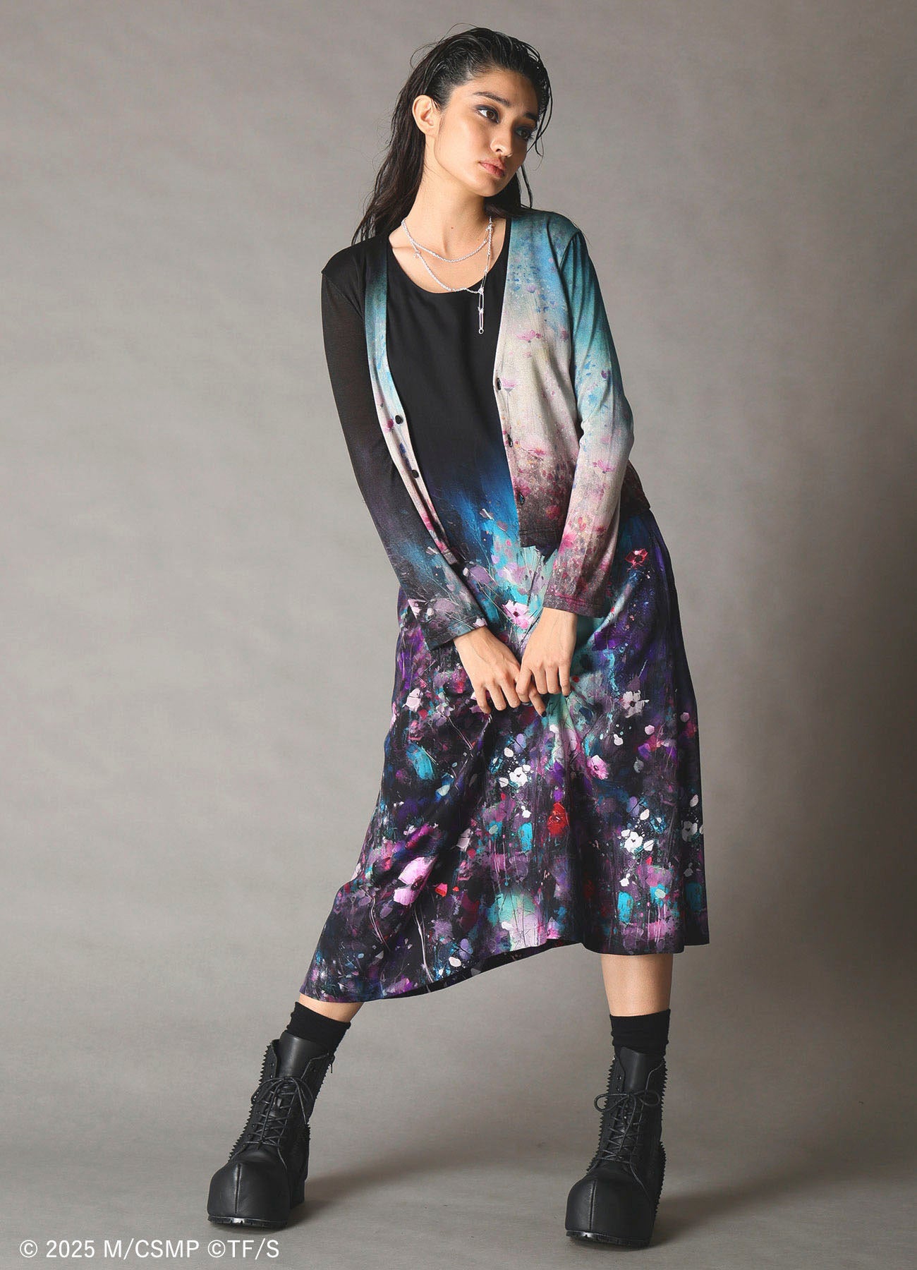 【Pre-Order】Ground Y×CHAINSAW MAN Collaborate Collection FLOWER GRAPHIC CARDIGAN【Shipping sequentially from late February 2026】