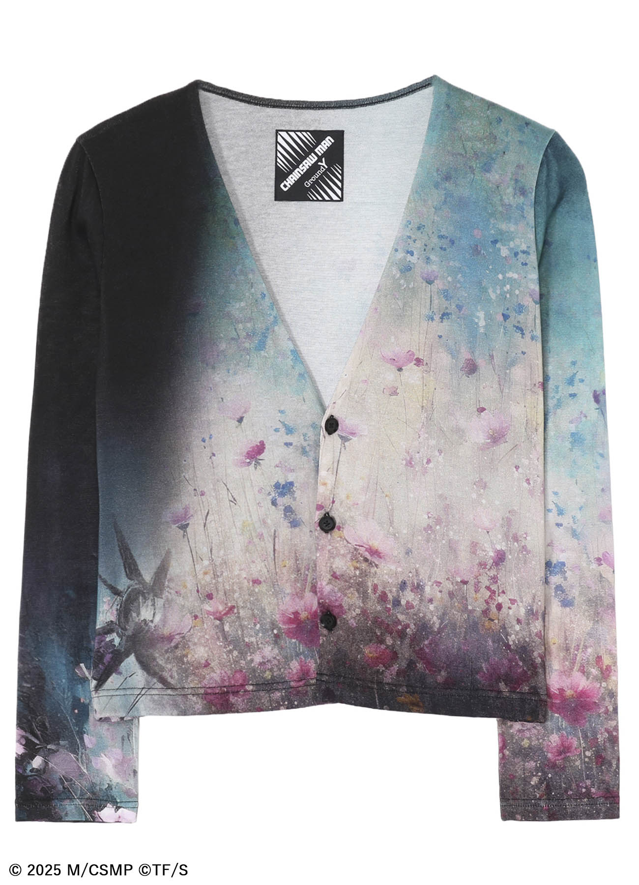 【Pre-Order】Ground Y×CHAINSAW MAN Collaborate Collection FLOWER GRAPHIC CARDIGAN【Shipping sequentially from late February 2026】