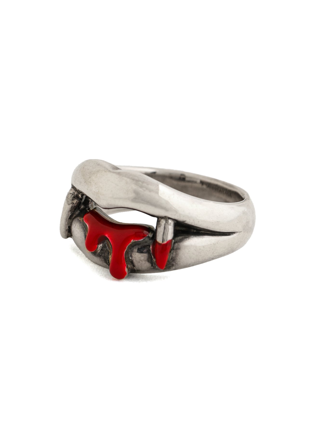 SILVER951 BLOOD RED RING