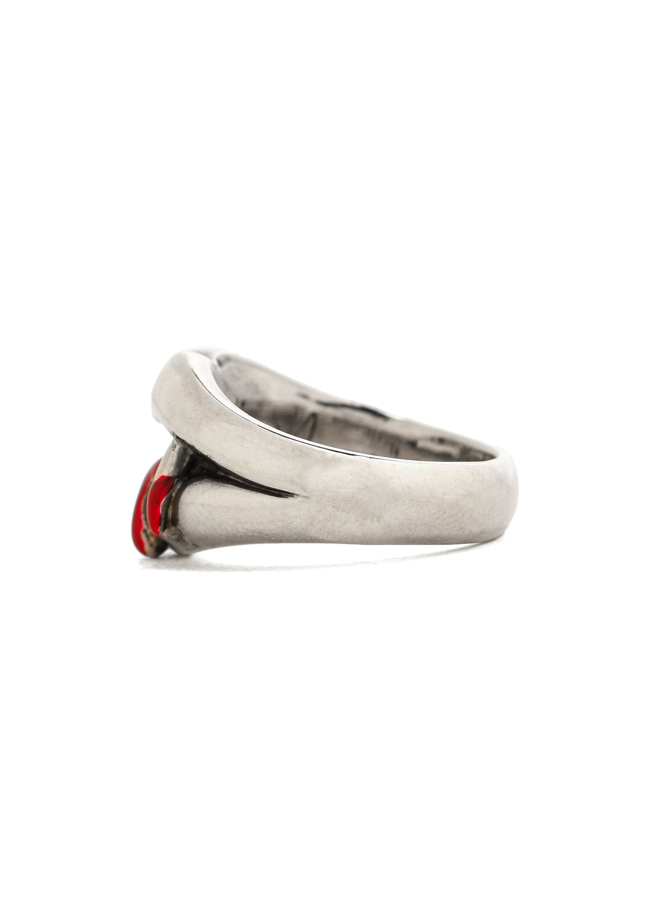 SILVER951 BLOOD RED RING