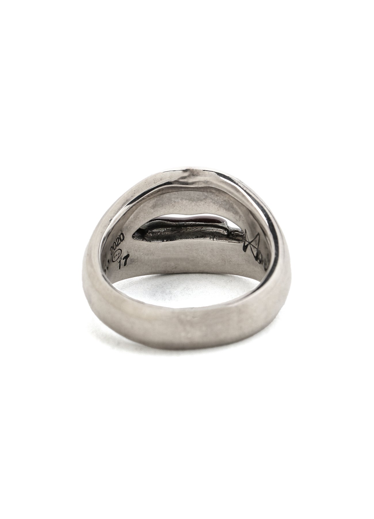 SILVER951 BLOOD RED RING