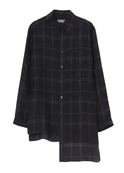 【PIECE UNIQUE/AOYAMA】4 PLAID UNBALANCED BLOUSE