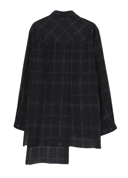 【PIECE UNIQUE/AOYAMA】4 PLAID UNBALANCED BLOUSE