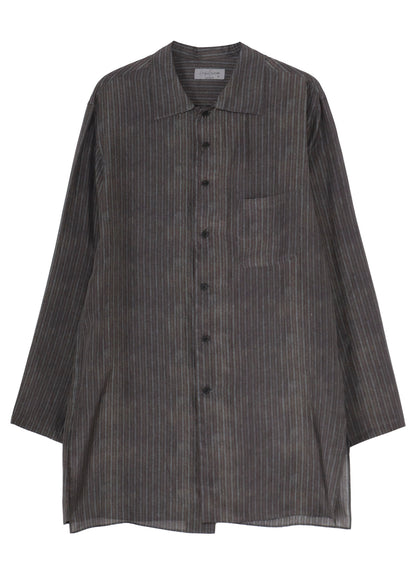 【PIECE UNIQUE/THE SHOP】INK DYED ST PATTERN BUTTON COLLAR BLOUSE