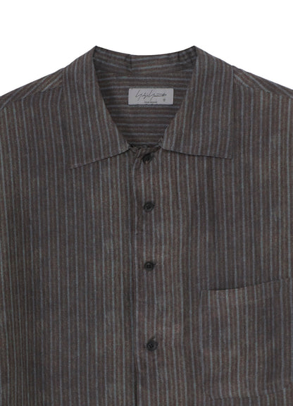 【PIECE UNIQUE/THE SHOP】INK DYED ST PATTERN BUTTON COLLAR BLOUSE