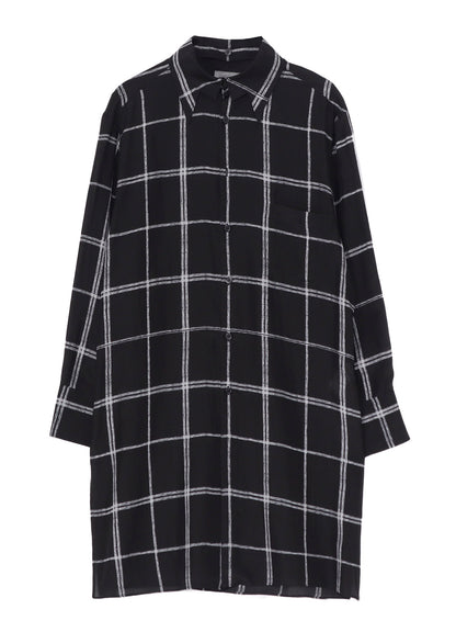 【PIECE UNIQUE/AOYAMA】SIMPLE PLAID BLACK DESIGNED BLOUSE