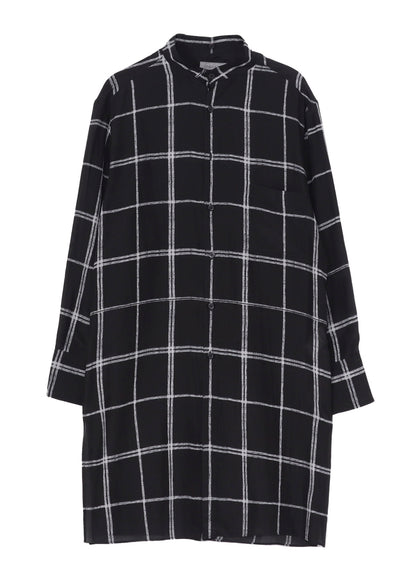 【PIECE UNIQUE/AOYAMA】SIMPLE PLAID BLACK DESIGNED BLOUSE