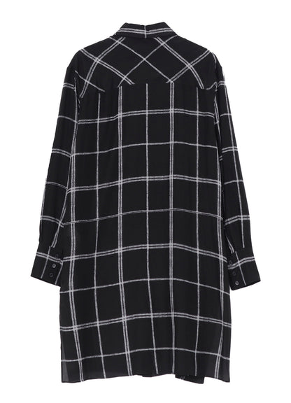 【PIECE UNIQUE/AOYAMA】SIMPLE PLAID BLACK DESIGNED BLOUSE