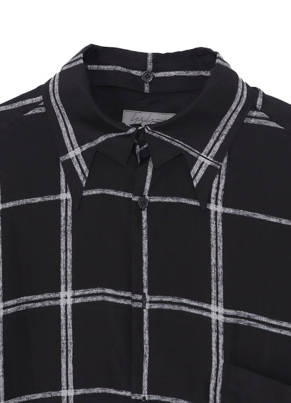 【PIECE UNIQUE/AOYAMA】SIMPLE PLAID BLACK DESIGNED BLOUSE