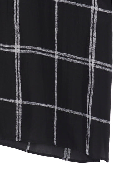 【PIECE UNIQUE/AOYAMA】SIMPLE PLAID BLACK DESIGNED BLOUSE