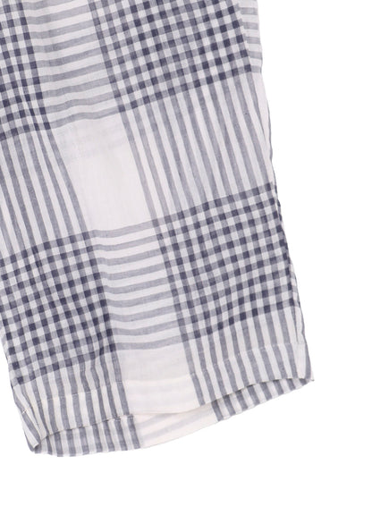 【PIECE UNIQUE/AOYAMA】HAND-WOVEN CARDIGAN PLAID SUSPENDERS PANTS