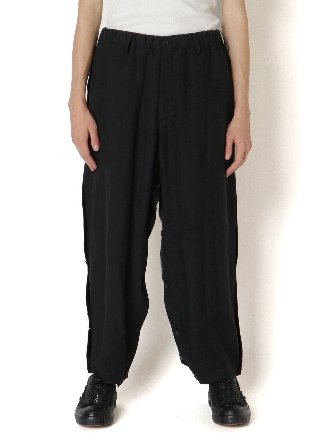 LINEN 12 EYE PRINT+RAYON GAUZE COVER PANTS