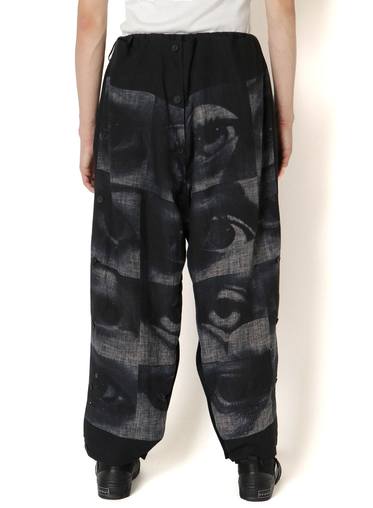 LINEN 12 EYE PRINT+RAYON GAUZE COVER PANTS