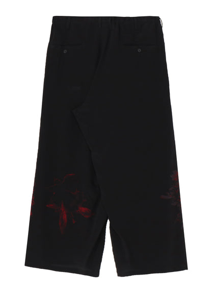 【PIECE UNIQUE/AOYAMA】RED FLOWER PRINTED WIDE PANTS