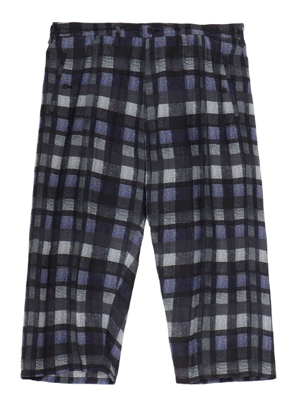 【PIECE UNIQUE/AOYAMA】PURPLE PLAID BELTED WIDE PANTS