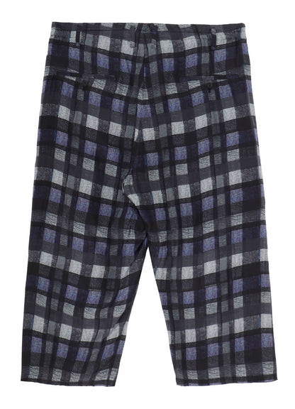 【PIECE UNIQUE/AOYAMA】PURPLE PLAID BELTED WIDE PANTS