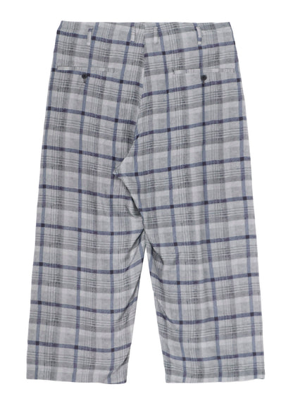 【PIECE UNIQUE/THE SHOP】GRAY PLAID WAIST GATHER PATNS