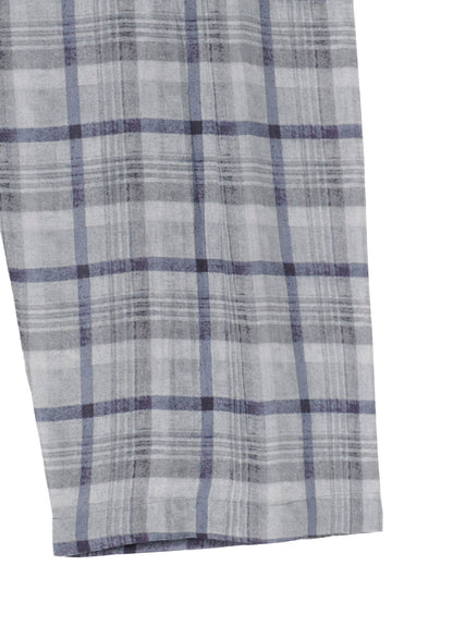 【PIECE UNIQUE/THE SHOP】GRAY PLAID WAIST GATHER PATNS
