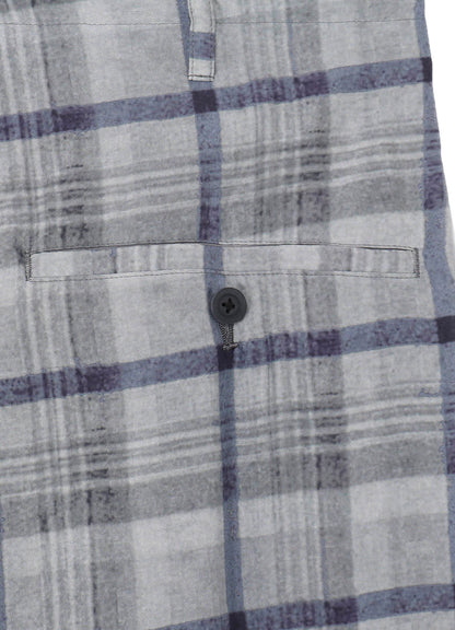 【PIECE UNIQUE/THE SHOP】GRAY PLAID WAIST GATHER PATNS