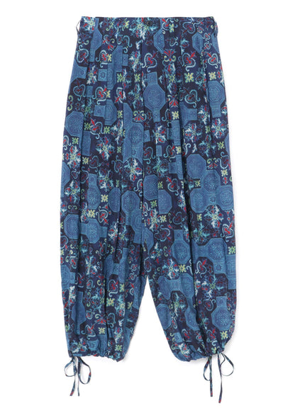 CHINOISERIE-B PRINTED DRAWSTRING BALLOON PANTS