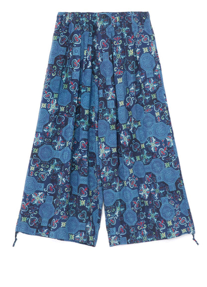 CHINOISERIE-B PRINTED DRAWSTRING BALLOON PANTS
