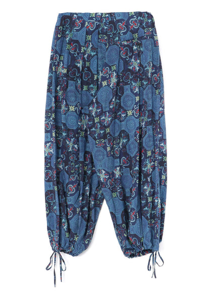 CHINOISERIE-B PRINTED DRAWSTRING BALLOON PANTS