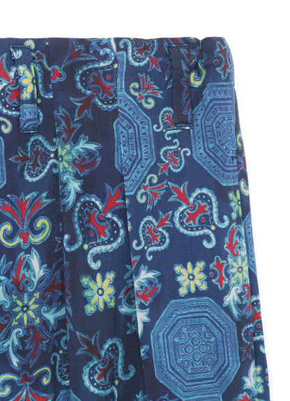 CHINOISERIE-B PRINTED DRAWSTRING BALLOON PANTS