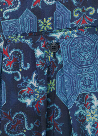 CHINOISERIE-B PRINTED DRAWSTRING BALLOON PANTS