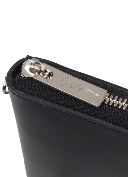 COW LEATHER FASTENER WALLET S