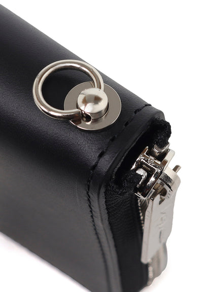 COW LEATHER FASTENER WALLET S