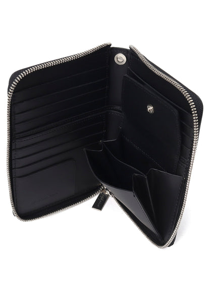 COW LEATHER FASTENER WALLET S