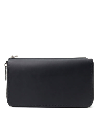 COW LEATHER FASTENER WALLET L