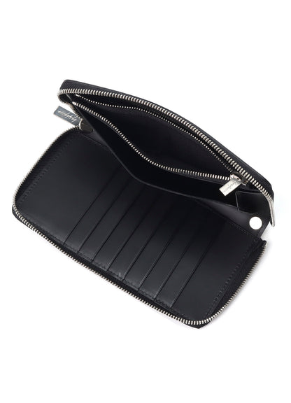 COW LEATHER FASTENER WALLET L