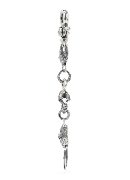 SILVER 950 WOLF KEYCHAIN