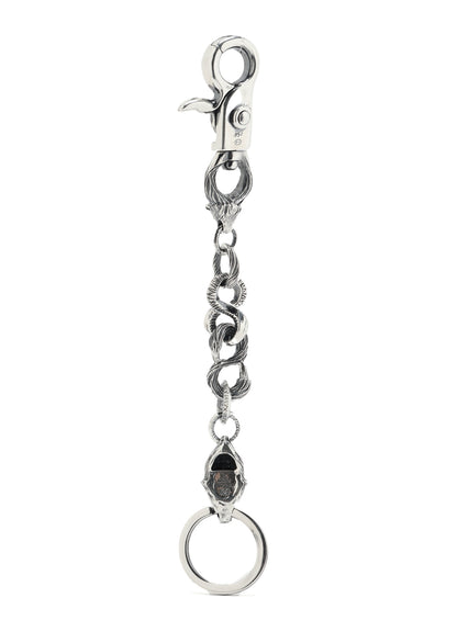 SILVER 950 WOLF KEYCHAIN